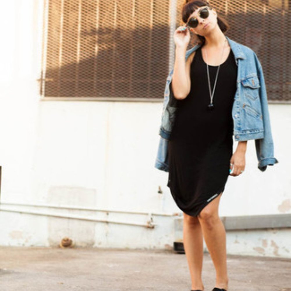 LBD 100% Silk Madewell Raceback Dress